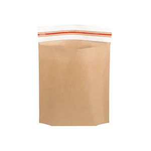 Saco de papel personalizado de tamanho personalizado, saco de papel marrom de grande capacidade, maleta de papel broadside, auto adesiva, para roupas