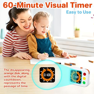 Minuteur de cuisine intelligent pour enfants, avec feux de circulation, compte à rebours de productivité, minuteur visuel Google pour enfants - Product Image 3