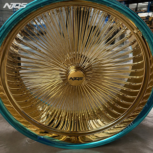 NJQS 22 Zoll Goldfelgen geschmiedete Speichen-Drahtradfelgen - Product Image 3
