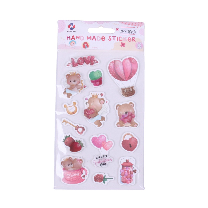 Layered 3D Handmade Adhesive Decals for