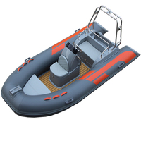 Bateau de pêche semi-rigide CE 3,9 m en PVC/Hypalon avec coque en fibre de verre, modèle 390, avec moteur hors-bord, à vendre