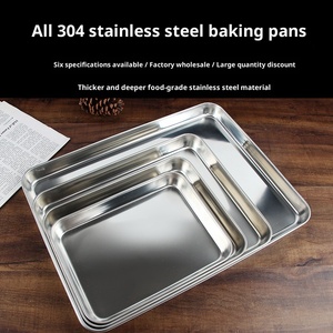 Teglia da Forno <span class=keywords><strong>Rettangolare</strong></span> Usa e Getta in Acciaio Inox 304 Antiaderente, Spessore 2,5 cm, <span class=keywords><strong>per</strong></span> Biscotti, <span class=keywords><strong>Torte</strong></span>, Rotoli, Crostate, Nougat - Product Image 3