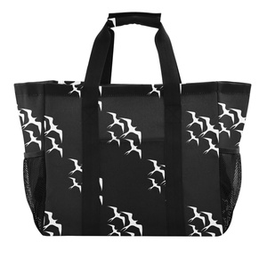 Portable Iwa Birds Hawaii <b>Large</b> Shopping Tote Mesh Pockets Reusable Grocery Bags Utility Tote Bag Laundry Basket with Handle - Product Image 2
