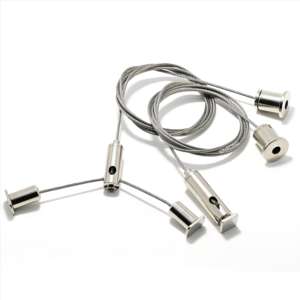 Fábrica de alta calidad ajustable en forma de Y Cable de iluminación de techo suspensión kits de cables de alambre de acero - Product Image 3