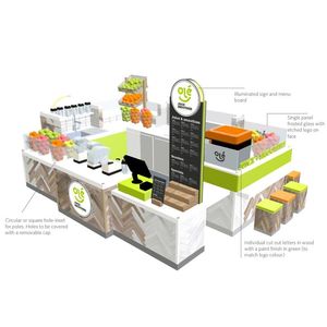 Kiosque <span class=keywords><strong>à</strong></span> jus fonctionnel, comptoir de bar <span class=keywords><strong>à</strong></span> boissons, kiosque <span class=keywords><strong>à</strong></span> smoothies pour centre commercial, joli comptoir <span class=keywords><strong>à</strong></span> jus de fruits - Product Image 3