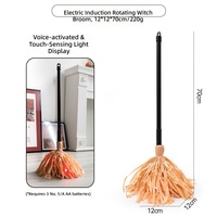 Nouvelle balai magique électrique mobile de sorcière pour Halloween, accessoire de balai