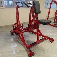 Máquina de Gimnasio de Alta Calidad con Carga de Discos para Ejercicios de Remo Sentado y Elevación Lateral