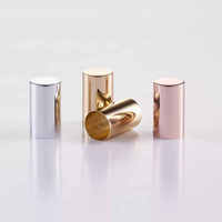 HUIHO Bouchons en aluminium brillant personnalisés pour bouteilles de rouge à lèvres cosmétiques Bouchons et capsules