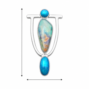 Orecchini Pendenti con Motivo Marmorizzato, Aspetto Pietra, Gioielli Geometrici per Donne - Product Image 4