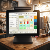 Terminal de point de vente intelligent 15 pouces à double écran, tout-en-un Win/Android, systèmes de point de vente pour restaurants, prix d'usine