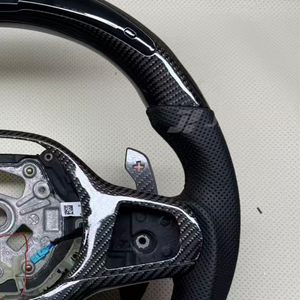 Volante Deportivo Personalizado de Fibra de Carbono y Cuero Serie G para <span class=keywords><strong>BMW</strong></span> G20 G22 G30 M2 G87 M3 G80 M4 G82 G83 M5 F90 M8 F92 F97 <span class=keywords><strong>330I</strong></span> - Product Image 5