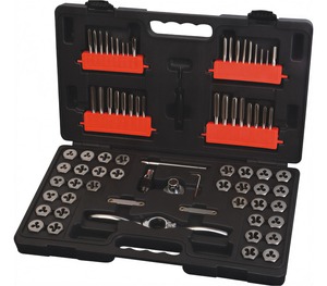 Set Completo di 110 Pezzi di Maschi e Filiere Rivestiti in Titanio per Filettature Esterne e Interne, Gamma Larga M2-M18 - Product Image 2