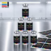 Étiquette autocollante personnalisée pour flacon, avec logo, estampage à chaud au laser holographique