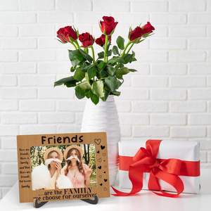 Wooden Tabletop Picture <strong>Frame</strong> with Bracket, Birthday Graduation Christmas Gift to Friends Soul <strong>Sisters</strong> - Product Image 4