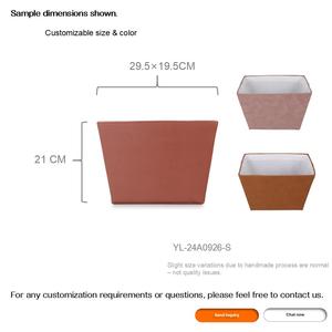 Panier <span class=keywords><strong>de</strong></span> <span class=keywords><strong>rangement</strong></span> conique personnalisé en similicuir PU, panier <span class=keywords><strong>de</strong></span> <span class=keywords><strong>rangement</strong></span> rectangulaire conique en similicuir multi-usages avec doublure, organisateur <span class=keywords><strong>de</strong></span> maison - Product Image 3