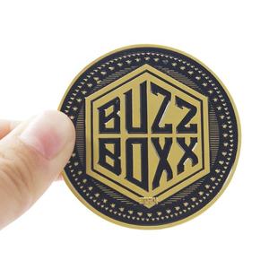 Pièce de défi souvenir personnalisée en émail souple plaqué or/argent/cuivre avec impression offset gravure laser épaisseur de taille personnalisée - Product Image 1