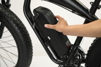 Vélo de montagne électrique à pneus larges de 26 pouces, 350W, batterie au lithium 36V, 21 vitesses, moteur à moyeu arrière, freins à disque, vélo électrique avec roues en alliage à 5 branches