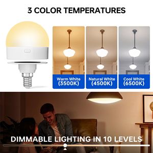 Nhà Thông Minh chiếu sáng <span class=keywords><strong>LED</strong></span> Battery Operated RGB E27/E12 <span class=keywords><strong>Bulb</strong></span> Dimmable CCT thay đổi điều khiển từ xa có thể sạc lại Globe DC bóng đèn thông minh - Product Image 4