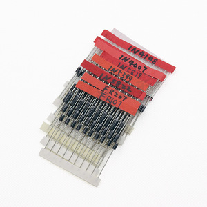 Diodos de orificio pasante 1N4148 1N4007 FR107 1N5408 1N5822, paquete de diodos rectificadores para reparación electrónica y proyectos de bricolaje - Product Image 3