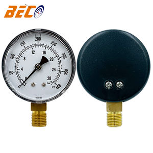 बेको 60 मिमी 2.5 इंच काले प्लास्टिक मामले सटीक यांत्रिक दबाव गेज पानी वायु मैटर - Product Image 3