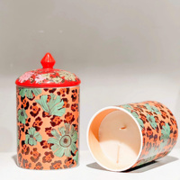Pot en céramique de luxe personnalisé de logo privé de bougie d'OEM en gros pour la décoration à la maison ou l'utilisation de vacances-meilleur prix produit de luxe