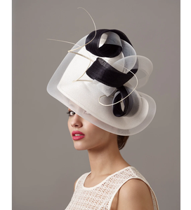 Deluxe Feather Flower Wedding Hat High Quality Straw Kentucky Derby Hats Deluxe Premium Bride <strong>Fascinators</strong> for Women Ladies - Product Image 5