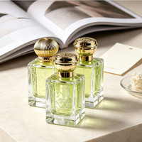 Flacon de parfum en verre vide de 50 ml à motif irrégulier avec bouchons de forme irrégulière, impression sérigraphique, flacons de parfum de luxe