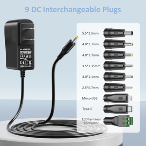 อะแดปเ<span class=keywords><strong>ต</strong></span>อร์แปลงไฟ 5V 3A USB-C AC DC 15W พร้อมหัว<span class=keywords><strong>ต</strong></span>่อ 9 <span class=keywords><strong>แบ</strong></span>บ สำหรับอุปกรณ์อิเล็กทรอนิกส์ในบ้าน เช่น กล่องรับสัญญาณทีวี เราเ<span class=keywords><strong>ต</strong></span>อร์ พัดลมขนาดเล็ก ไฟ LED ลำโพง - Product Image 2