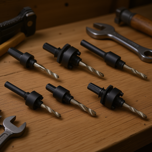 Complete Arbor Bits For Bimetal Saw Blades 6 <b>Pc</b> <b>Set</b> With Adjustable Shank And Drill Bit Attachment - Product Image 3