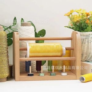 Wooden Yarn Frame Multi Functional Storage Rack For Crocheting Knitting Yarn Dispenser Desktop Organization - Product Image 3