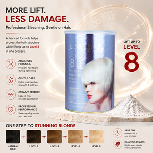 Polvere Decolorante per <span class=keywords><strong>Capelli</strong></span> 450g, Schiarisce fino a 8 Toni per <span class=keywords><strong>Capelli</strong></span> Scuri, Decolorante Delicato e Rapido per Riflessi Biondi - Product Image 2