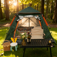 Tenda Camping Otomatis Instan 3-4 Orang, Pelindung Matahari untuk Piknik Keluarga di Luar Ruangan