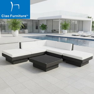 Set di <span class=keywords><strong>Divani</strong></span> Modulari <span class=keywords><strong>da</strong></span> Giardino <span class=keywords><strong>in</strong></span> <span class=keywords><strong>Rattan</strong></span> <span class=keywords><strong>Sintetico</strong></span> a Forma di L, Comodi e Resistenti alle Intemperie per Esterni e Cortili - Product Image 1