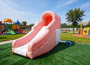 Toboggan aquatique gonflable pastel avec <span class=keywords><strong>piscine</strong></span>, combo gonflable de <span class=keywords><strong>jardin</strong></span> avec <span class=keywords><strong>piscine</strong></span> et château gonflable avec toboggan, aire de jeux aquatique <span class=keywords><strong>pour</strong></span> enfants - Product Image 4