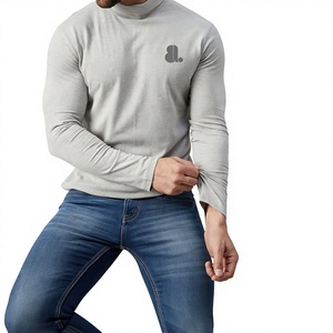 <b>Men's</b> O-Neck Long Sleeve Nonwoven Breathable Polyester Solid Color Casual <b>Top</b> - Product Image 1