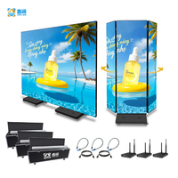 Pantalla LED Plegable Portátil Inteligente a Prueba de Agua para Interiores P1.86 P2.5, Soporte Digital para Videos y Películas, Pantalla Tríptica para Pósteres