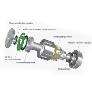 Düşük Rpm hız düşürücü denetleyici sürücü Robot kol ortak Hollow şanzıman step Servo Bldc fırçasız harmonik dişli tork Dc motoru