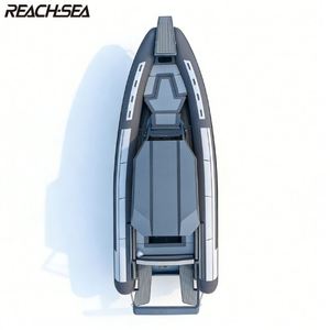 Bote RIB <span class=keywords><strong>de</strong></span> 9m, Achilles Hypalon, para 18 Personas, con Cabina, para Pesca, Yate, Tender, Reachsea, OEM, ODM, Color Gris - Product Image 1