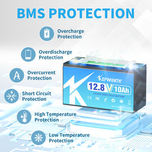 ケプワース EU在庫倉庫 12.8V 10Ah スマートリチウムイオンリン酸鉄BMSバッテリー ディープサイクル充電式 ゴルフカート・ソーラー用 - Product Image 3