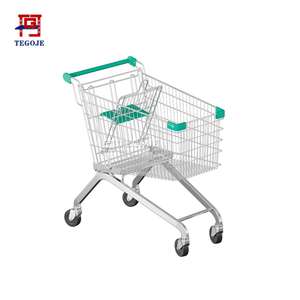 Adorable caddie de petite taille pour enfants supermarché Chiren chariot à provisions pratique extérieur maille plastique acier PP - Product Image 1
