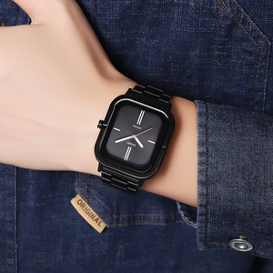 Reloj de cuarzo para hombre SKMEI, reloj de pulsera informal de negocios de acero inoxidable, reloj resistente al agua - Product Image 1