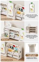 MIGO BEAR Organisateur de rangement pour enfants Étagère pour enfants Tiroirs coulissants Étagère polyvalente pour les tout-petits pour organiser les jouets et les livres