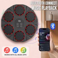 Entraîneur de boxe intelligent Bluetooth mural, 6 cibles LED musicales pour entraînement à domicile