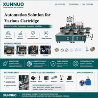 Machine d'assemblage automatique de cartouches à mélangeur PLC haute vitesse personnalisée XUNNUO, certifiée CE, 800W, multi-tension, garantie 1 an