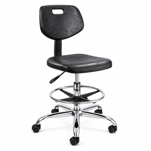 Tabouret de laboratoire professionnel avec dossier, <span class=keywords><strong>chaise</strong></span> de laboratoire avec roulettes et repose-pieds pour laboratoire pharmaceutique de qualité - Product Image 3