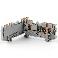 Connecteur de fil à passage rapide CHFRPU PT2.5-TWIN, borne à ressort combinée, prise à enfoncer sur rail DIN
