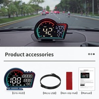 G16 GPS Head-up-Display Geschwindigkeit Kompass Fahrzeit Kilometerstand Höhe 3-Stufen-Geschwindigkeitsalarm USB-Stromversorgung für Alle Autos HUD