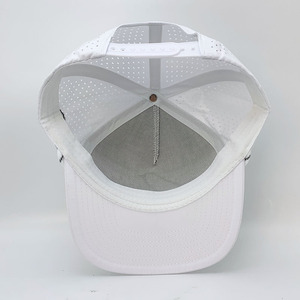 Chất Lượng Cao Bán Buôn Trắng Cao Su Các Bản Vá Lỗi Không Thấm Nước 5 Bảng Điều Chỉnh Nhanh Chóng Khô Dây Mens Chạy Mũ Bóng Chày Mũ Tùy Chỉnh Mũ - Product Image 3