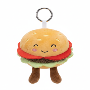 Portachiavi in peluche da 5 pollici a forma di hamburger NYFY-1261 per compleanno con stampa digitale e spedizione gratuita - Product Image 2