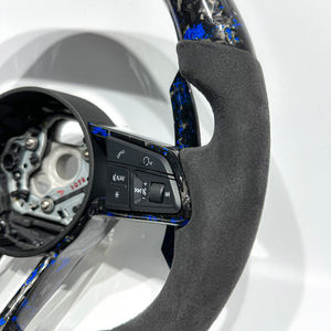 Volante Deportivo de Fibra de Carbono y Cuero para Automóvil, Compatible con R8 MK7 MK8 MK6 MK5 MK4 Polo GTI <span class=keywords><strong>GTD</strong></span> GTE <span class=keywords><strong>Golf</strong></span> R <span class=keywords><strong>Golf</strong></span> 7 <span class=keywords><strong>Golf</strong></span> <span class=keywords><strong>8</strong></span> - Product Image 4